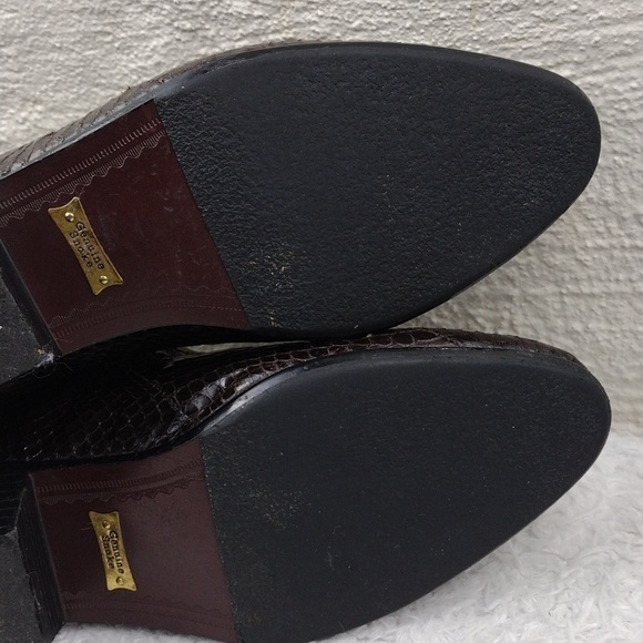Giorgio Brutini Dark Brown Genuine Snakeskin Leather Almond Toe Chelsea Boot main image 4